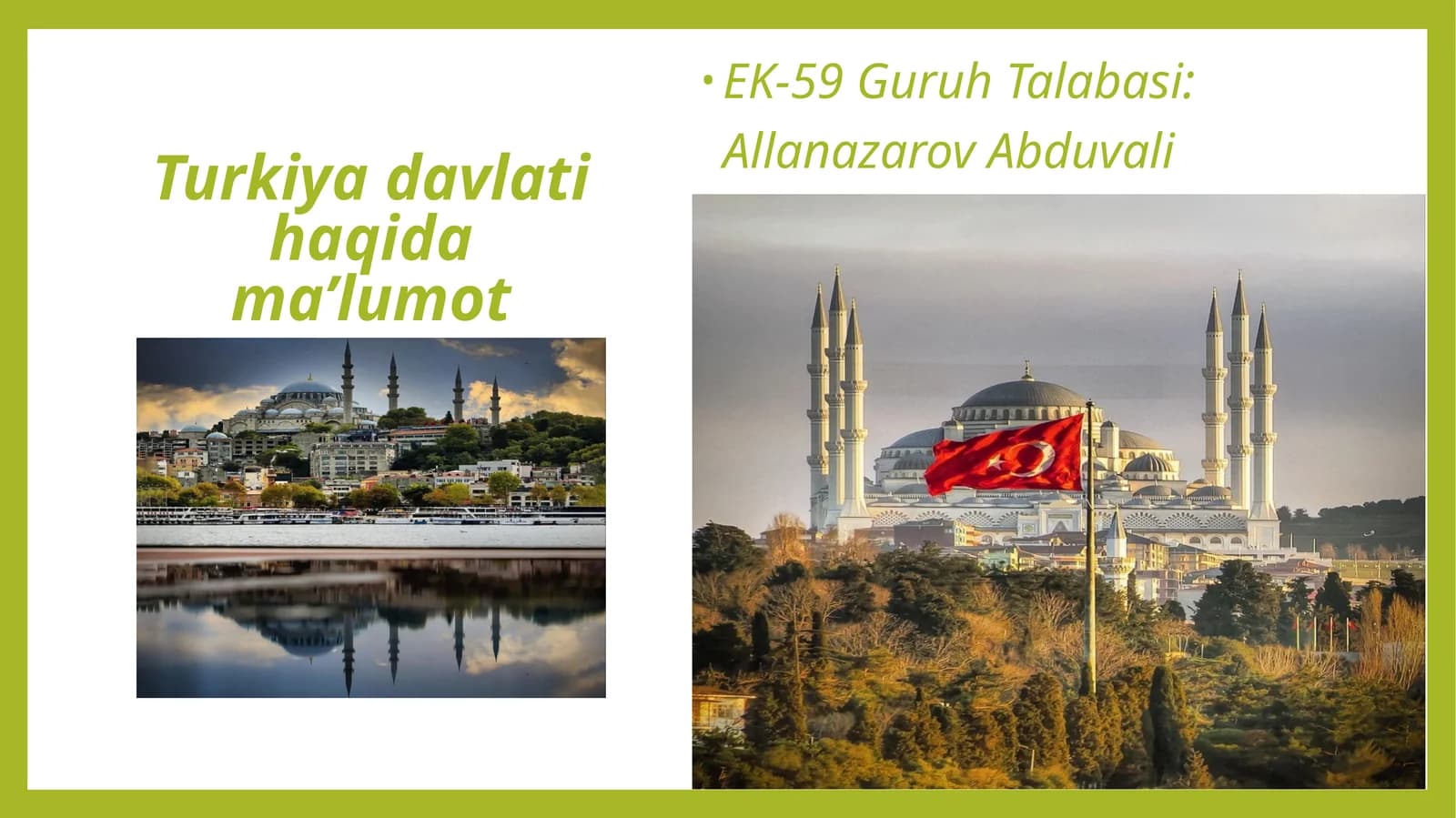 Turkiyadavlatihaqidama’lumot