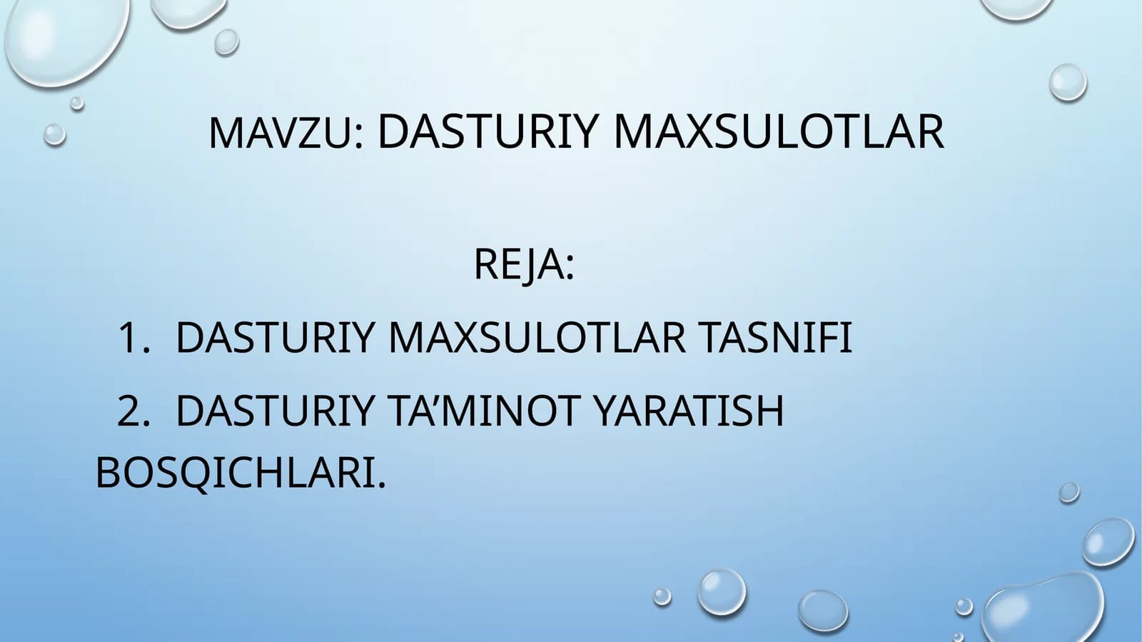 Dasturiy Maxsulotlar