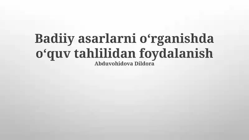 O'quvchi-reaktsiya nazariyasi