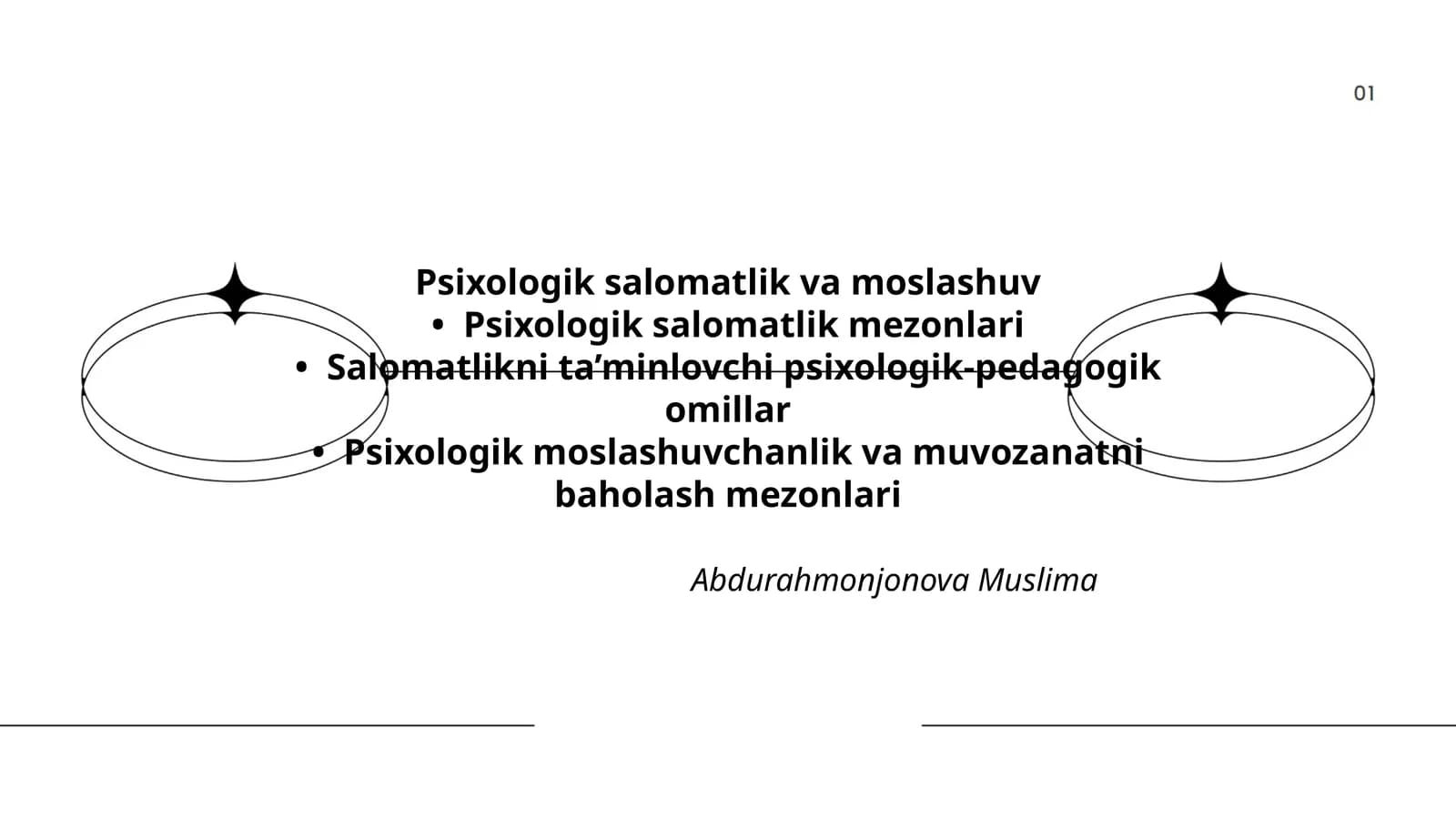 Psixologik salomatlik va moslashuv