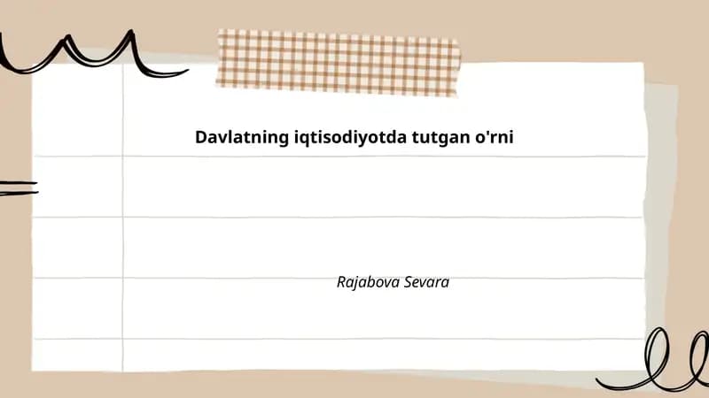 Iqtisodiy barqarorlikni ta'minlash