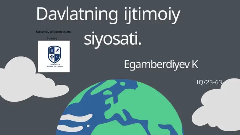 Davlatning iqtisodiyosati