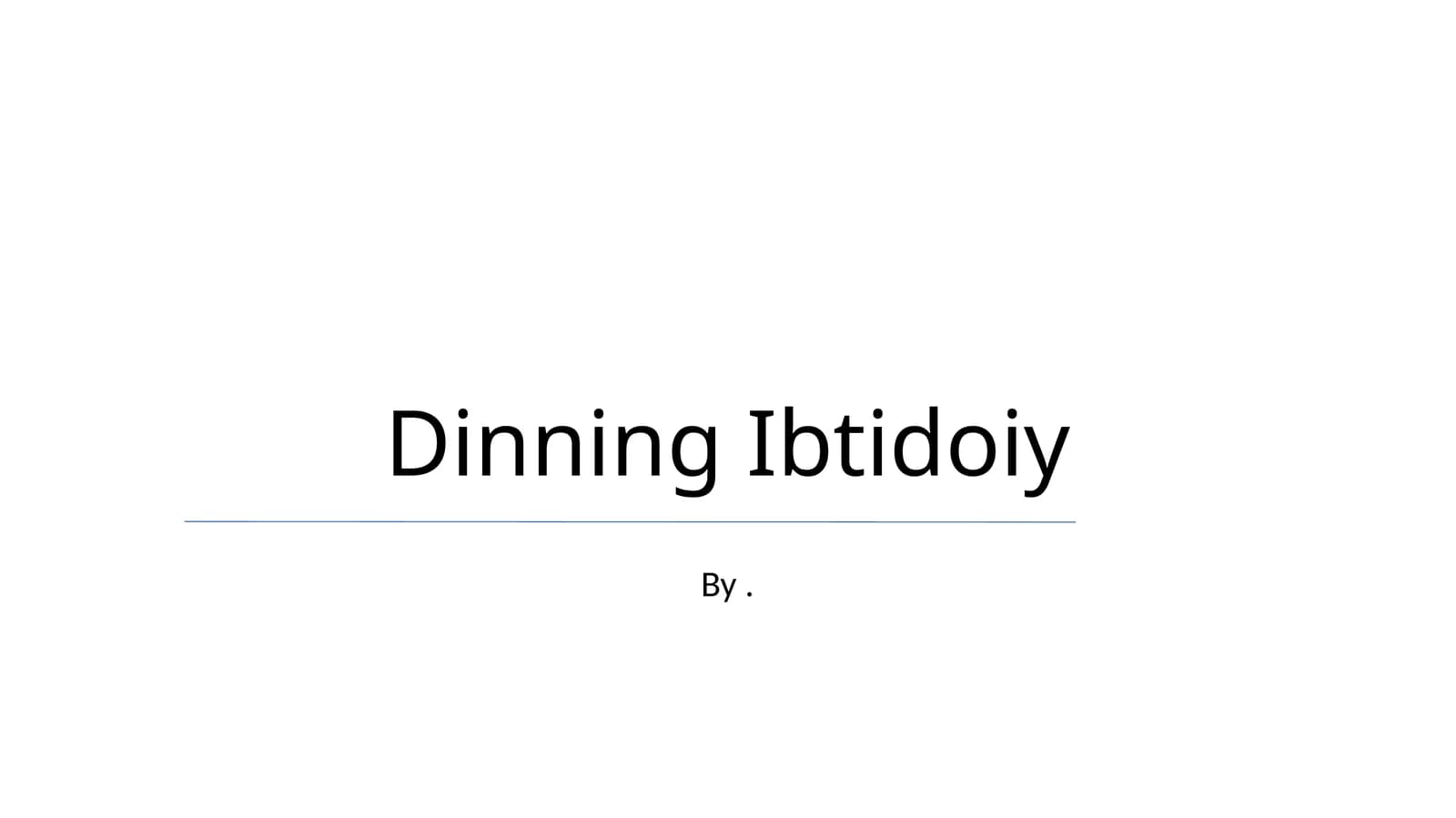 DinningIbtidoiy