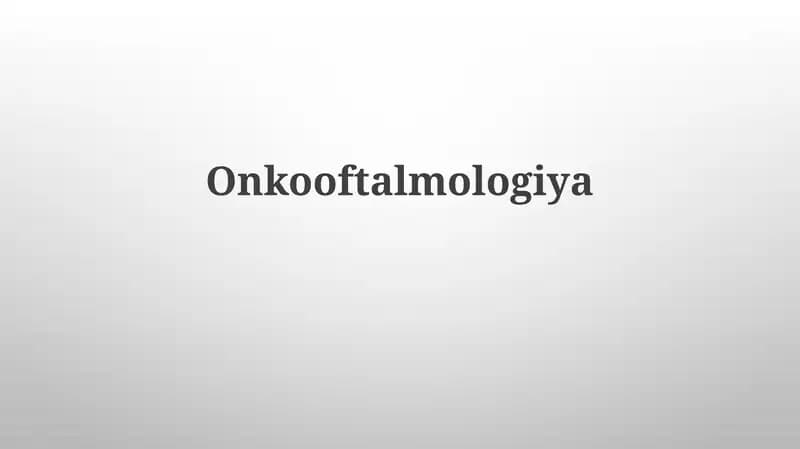 Bolalar oftalmologiyasi