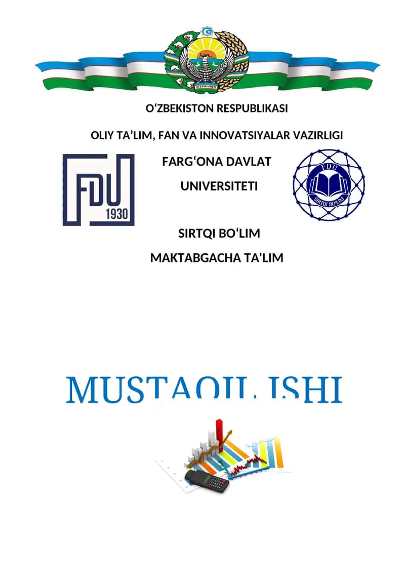 Bolalarni maktab talimiga tayyorlash metodikasining maqsad va vazifalari
