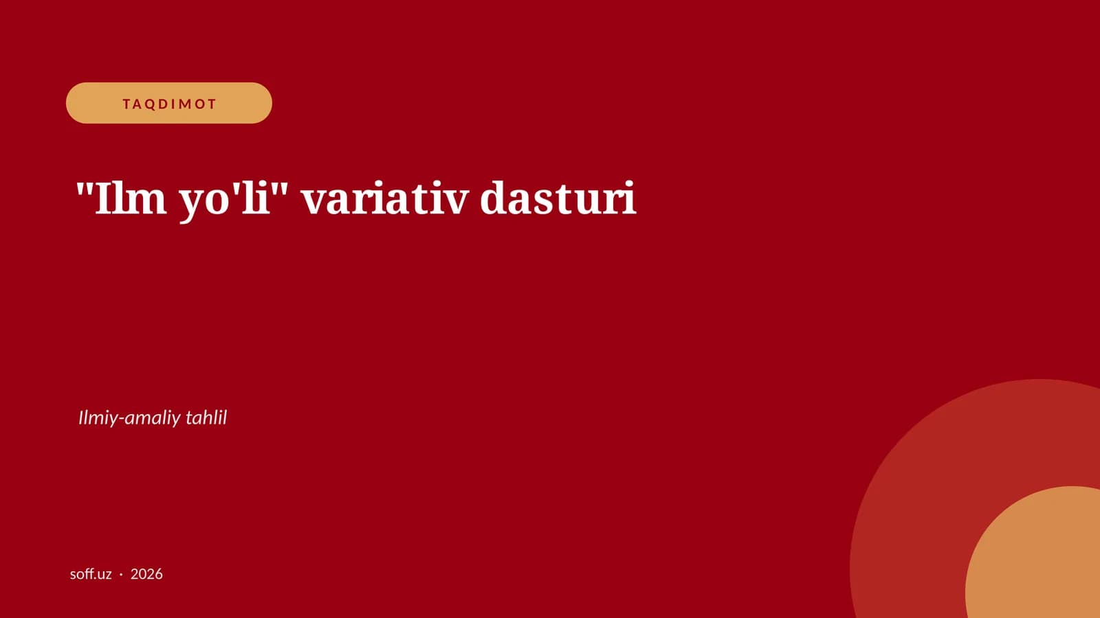"Ilm yo'li" variativ dasturi