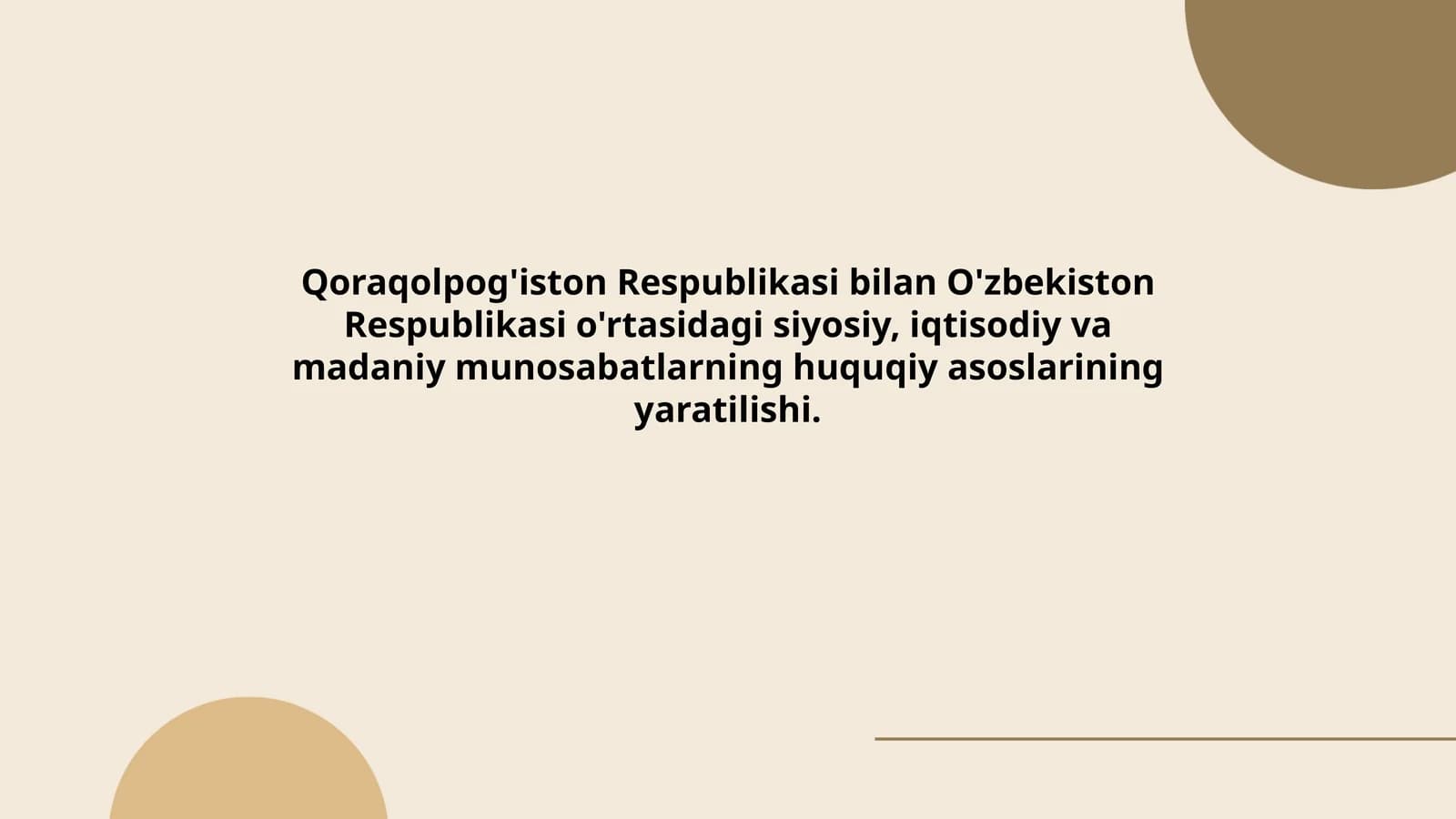 O'zbekiston Respublikasi va Qoraqolpog'iston Respublikasi munosabatlari