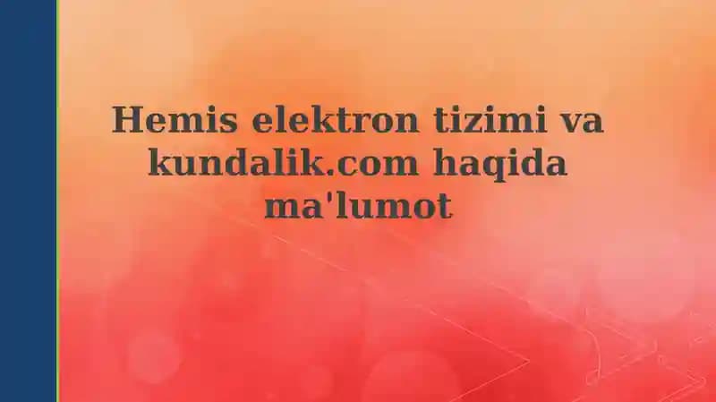 Hemis va Kundalik.com