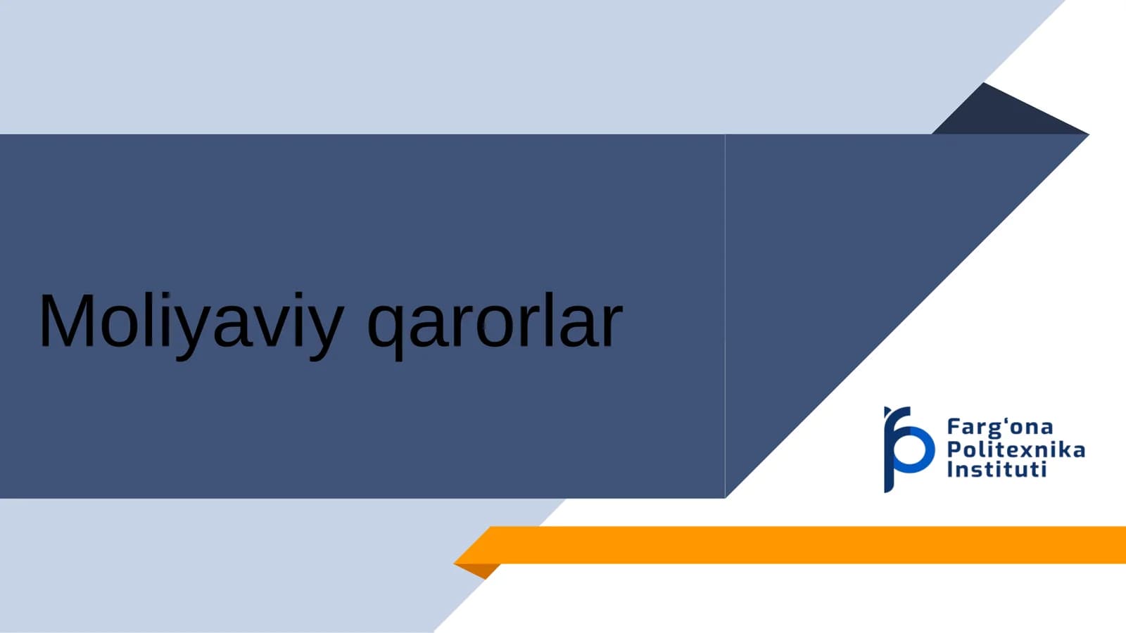 Moliyaviy qarorlar