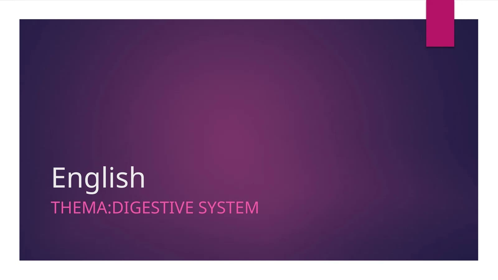 The Human Digestive System