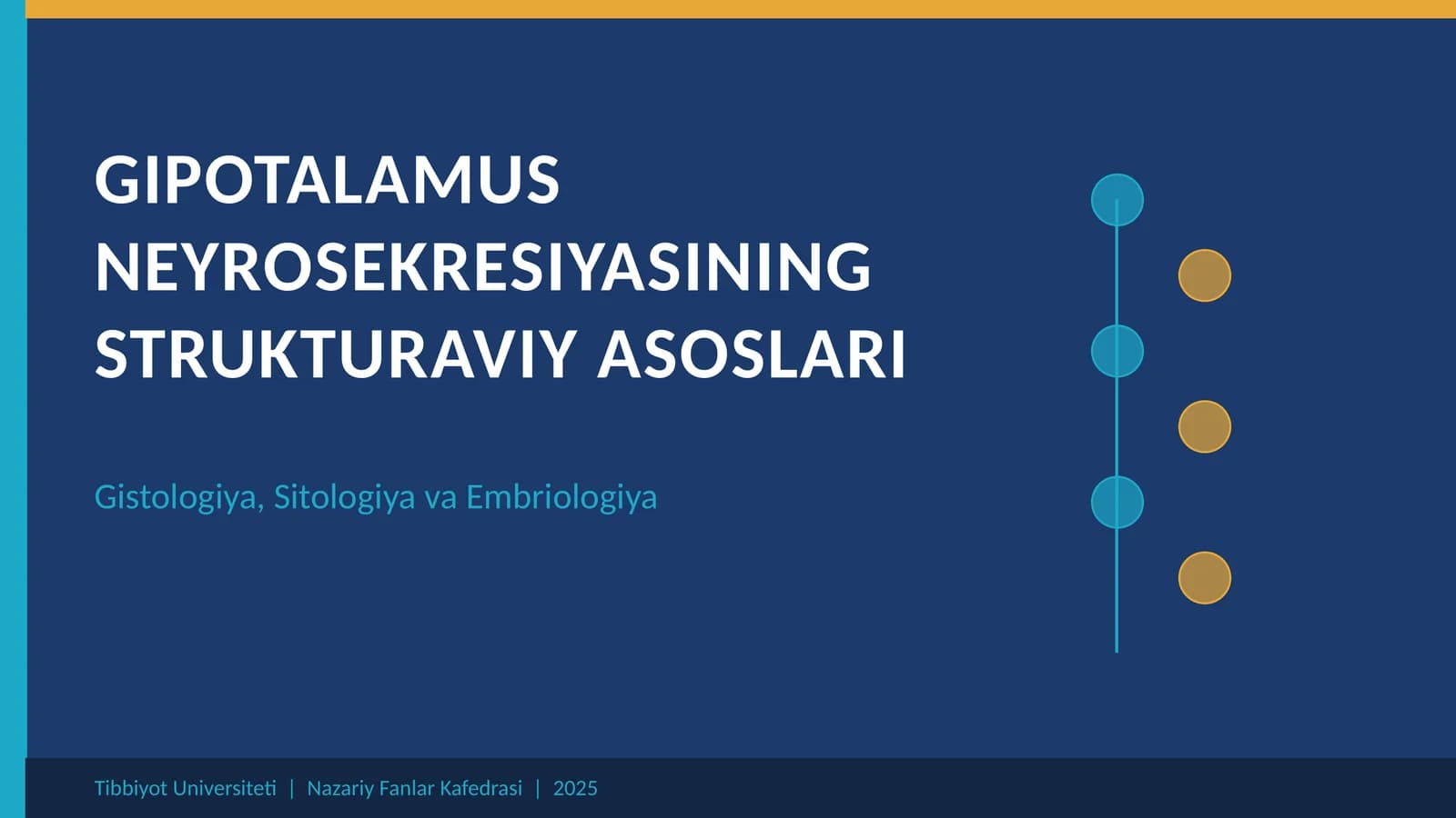 GIPOTALAMUS NEYROSEKRESIYASINING STRUKTURAVIY ASOSLARI