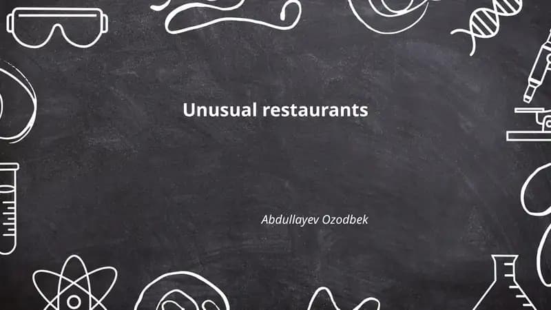 Underwater restaurants