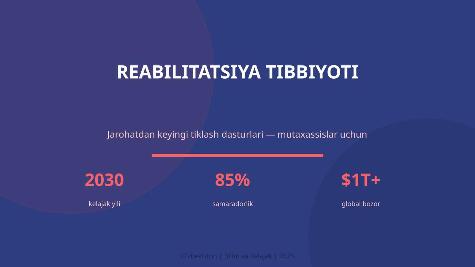 REABILITATSIYA TIBBIYOTI