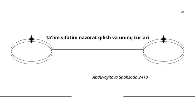 Ta'lim sifatini nazorat qilish va uning turlari