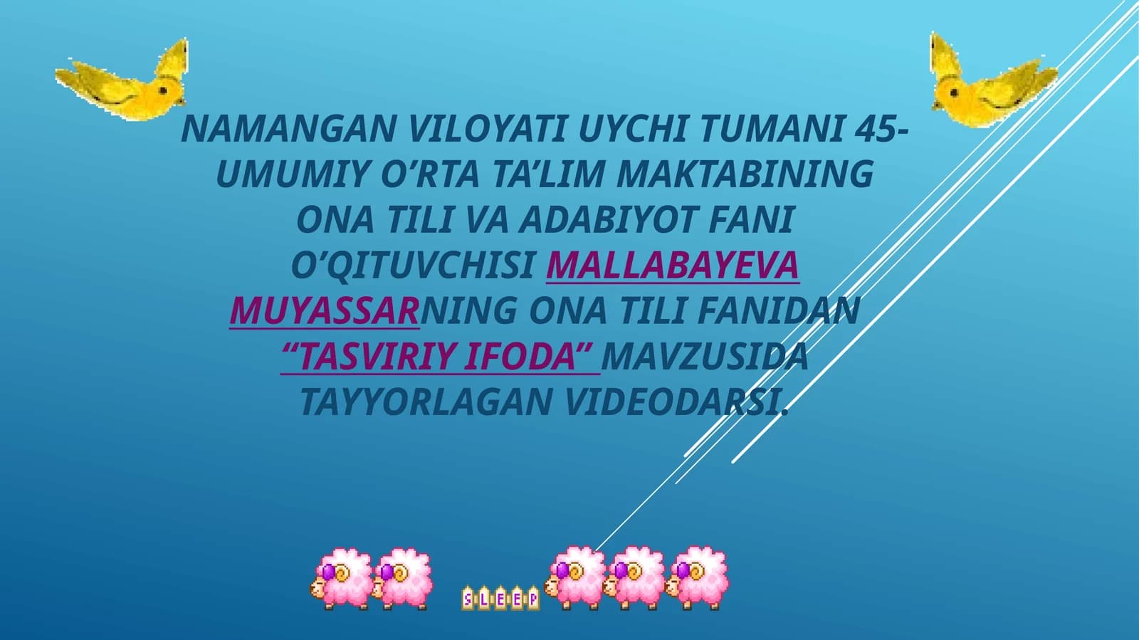 TASVIRIY IFODA
