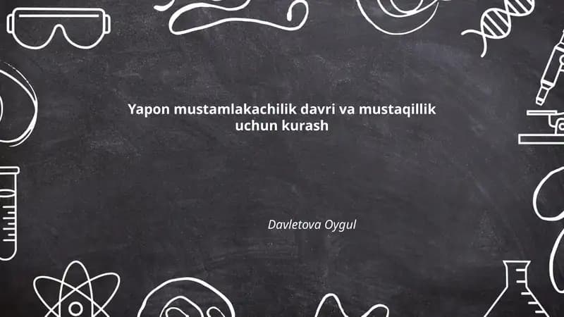 Yapon mustamlakachilik davri va mustaqillik uchun kurash