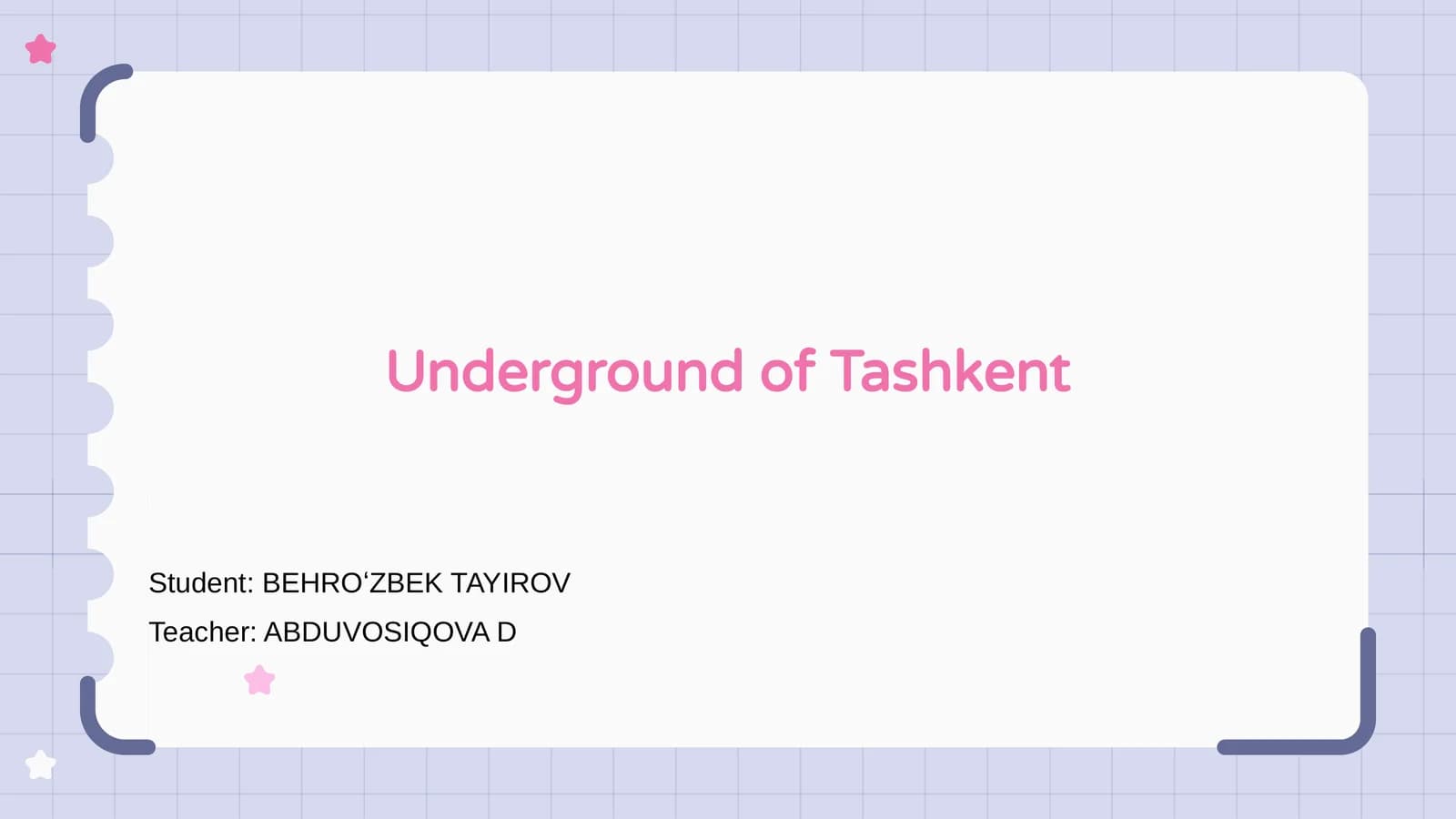 Underground of Tashkent