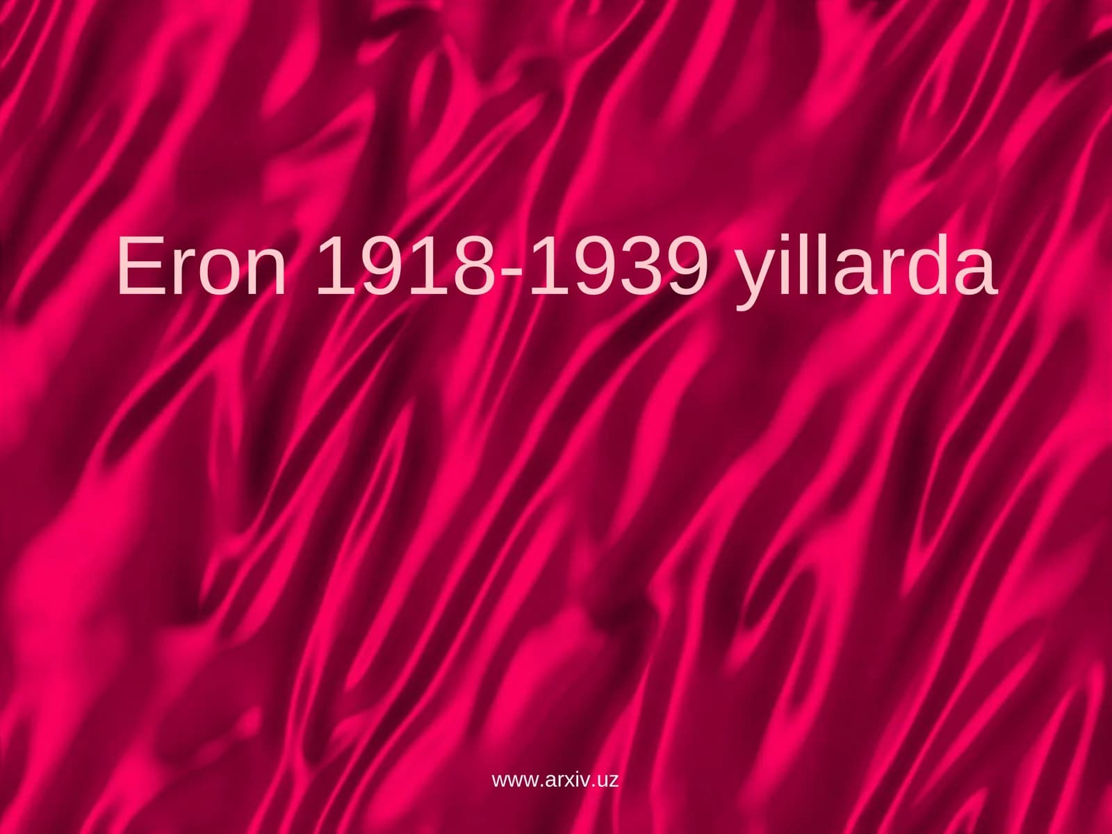 Eron 1918-1939 yillarda