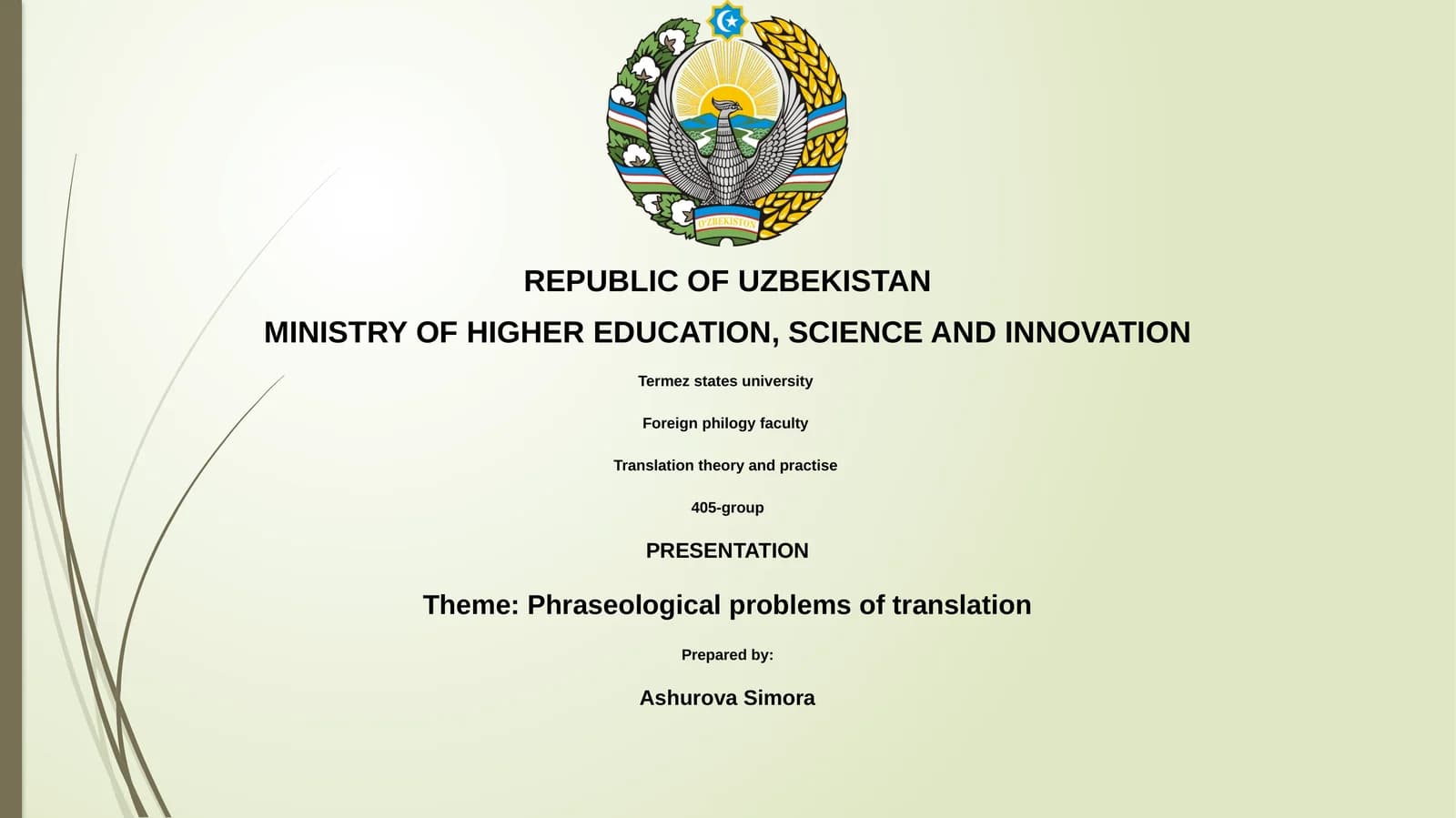 Phraseological problems of translation