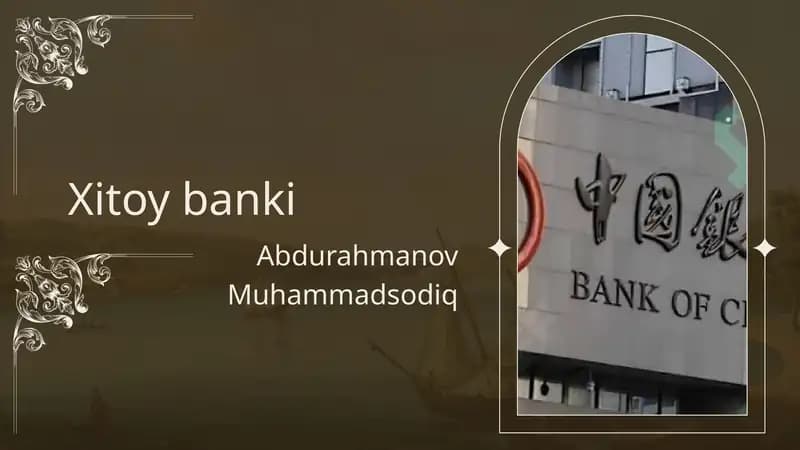 Xitoy banki