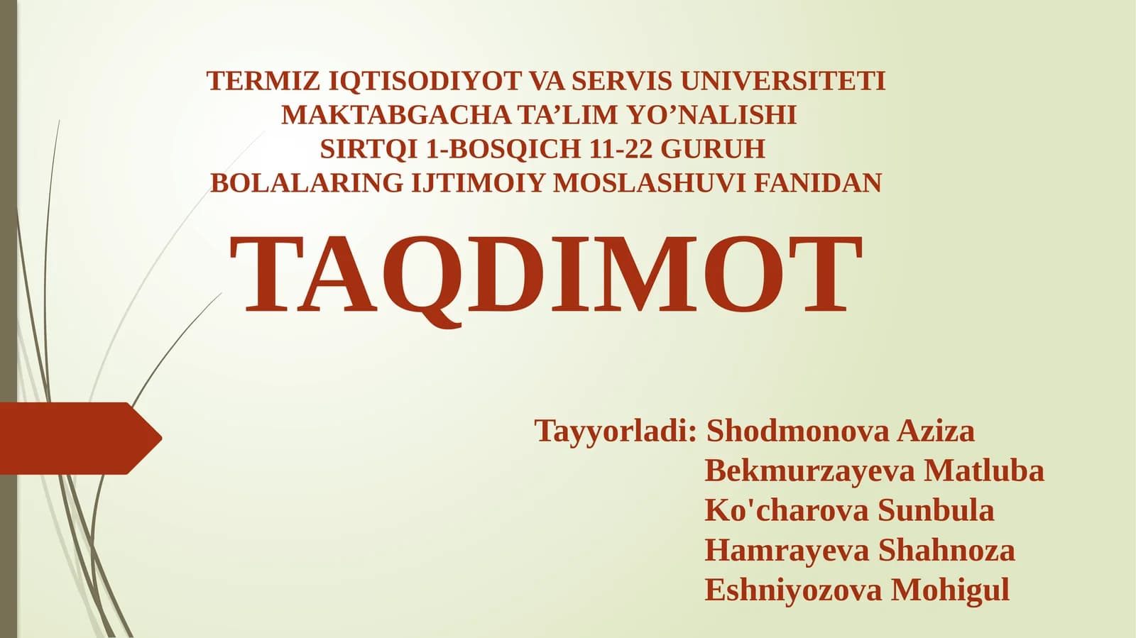 Tarbiya va ijtimoiy tarbiya