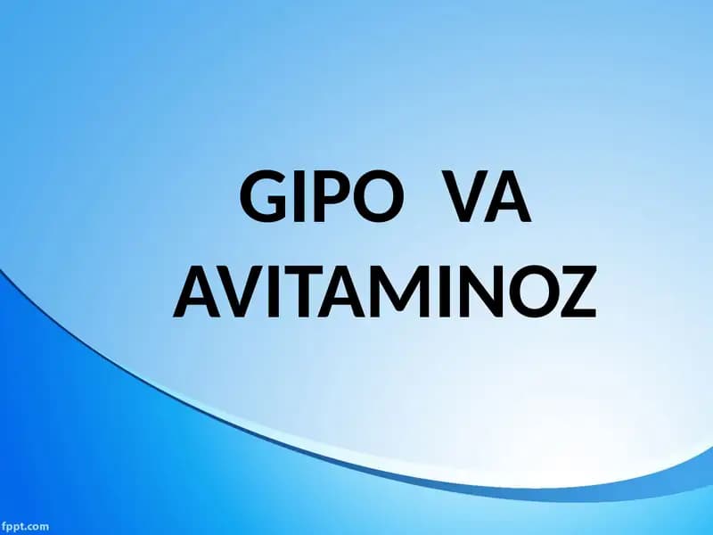 GIPO VA AVITAMINOZ