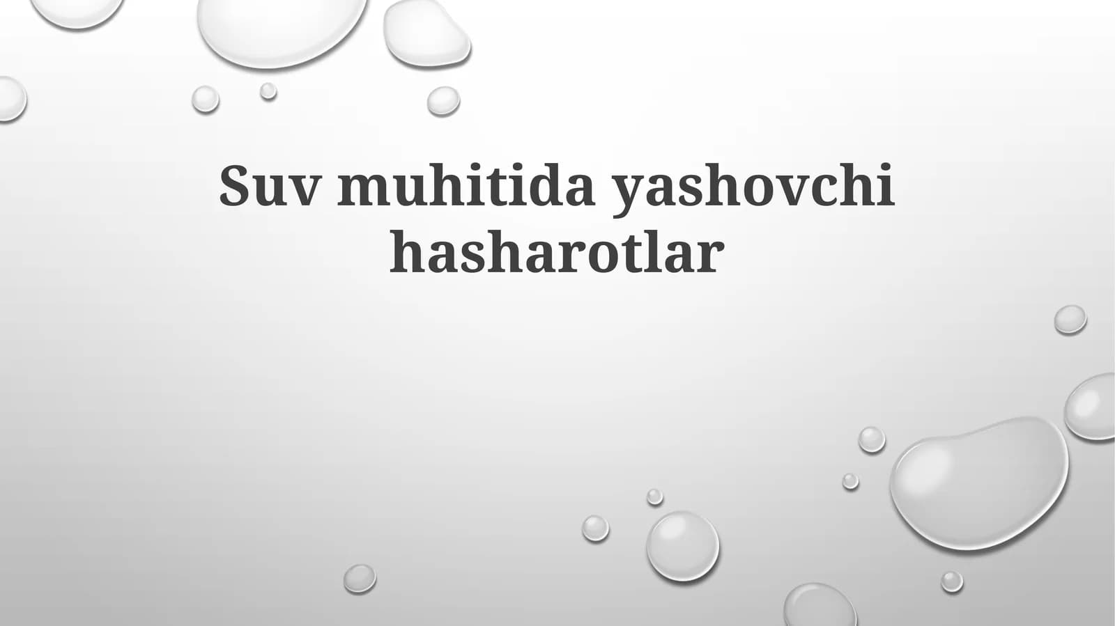 Suvmuhitidayashovchihasharotlar