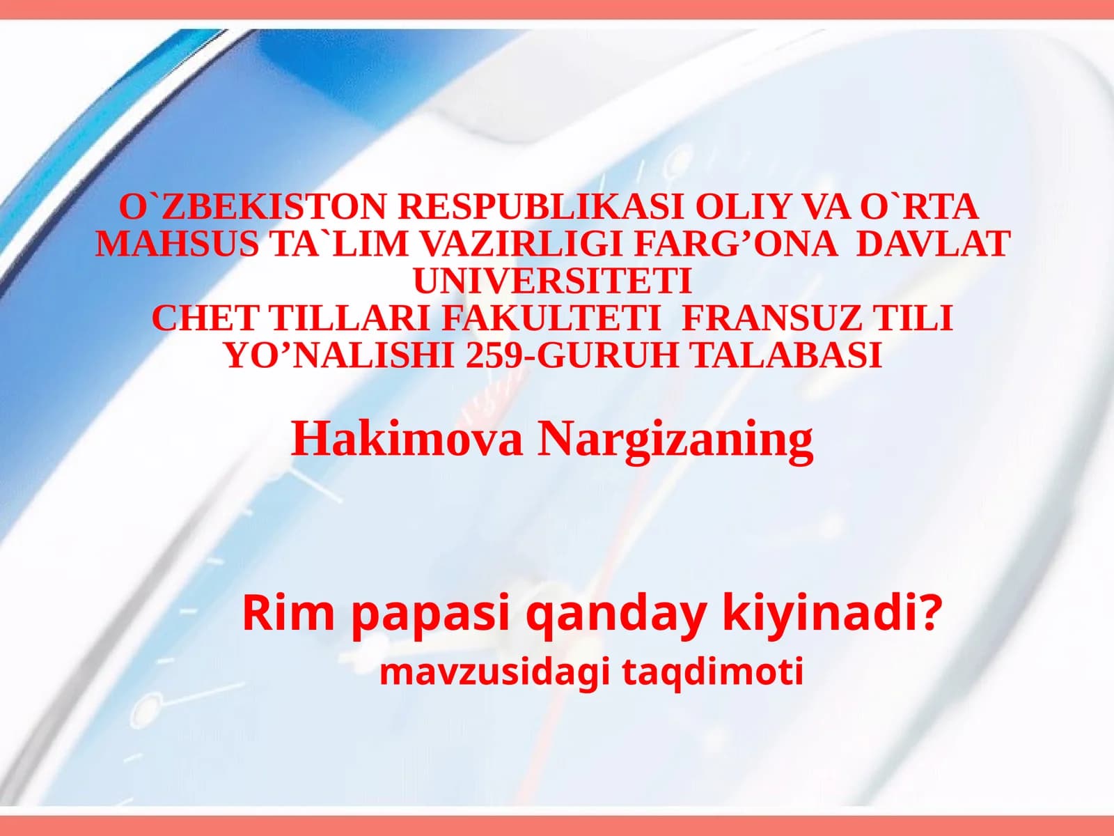 Mavzu: Nargizaning Rimpapasi qanday kiyinadi?