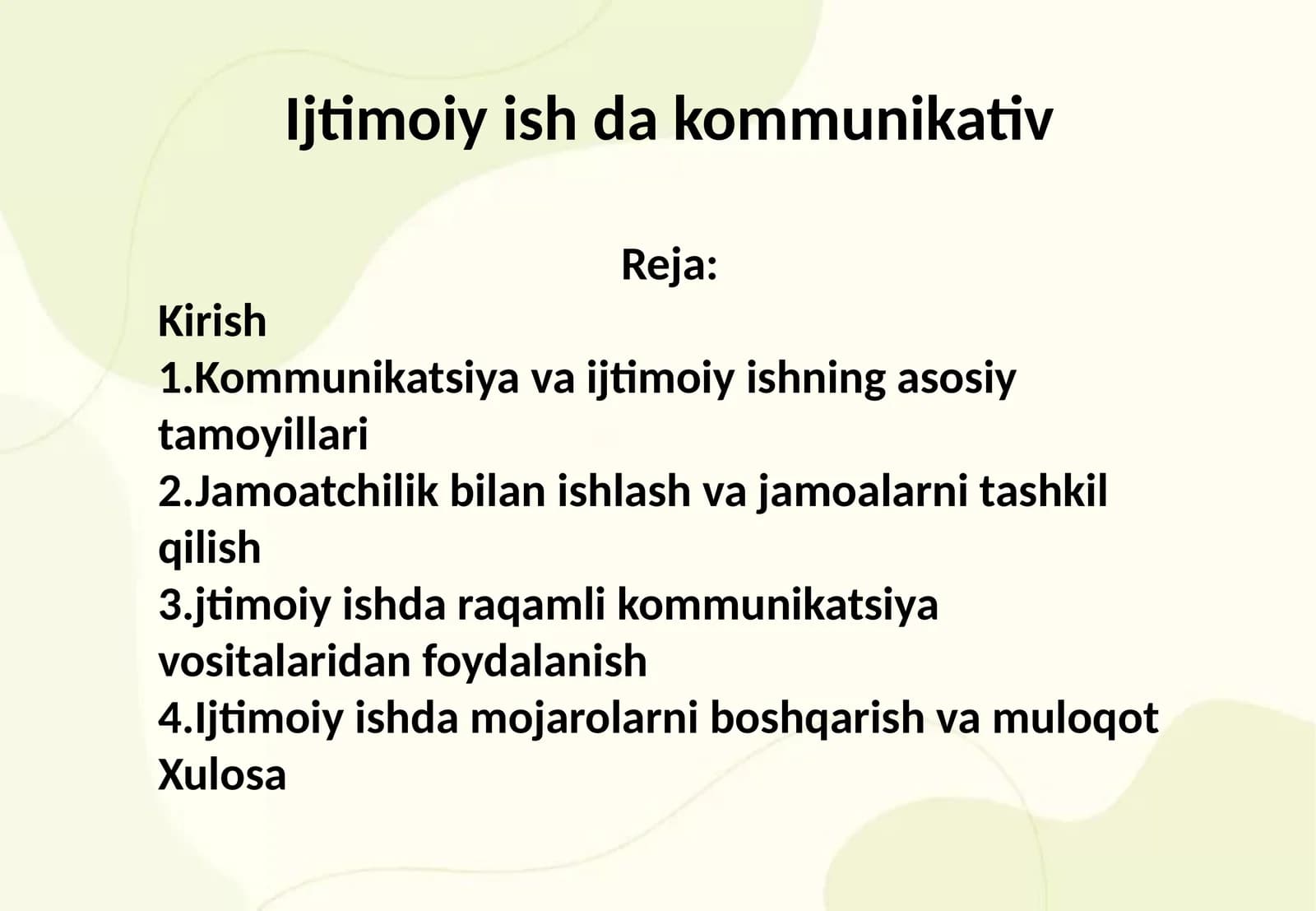 Ijtimoiy ishda kommunikativ