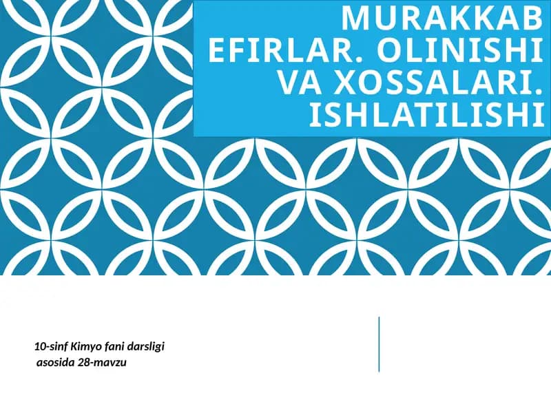 Murakkab efirlar