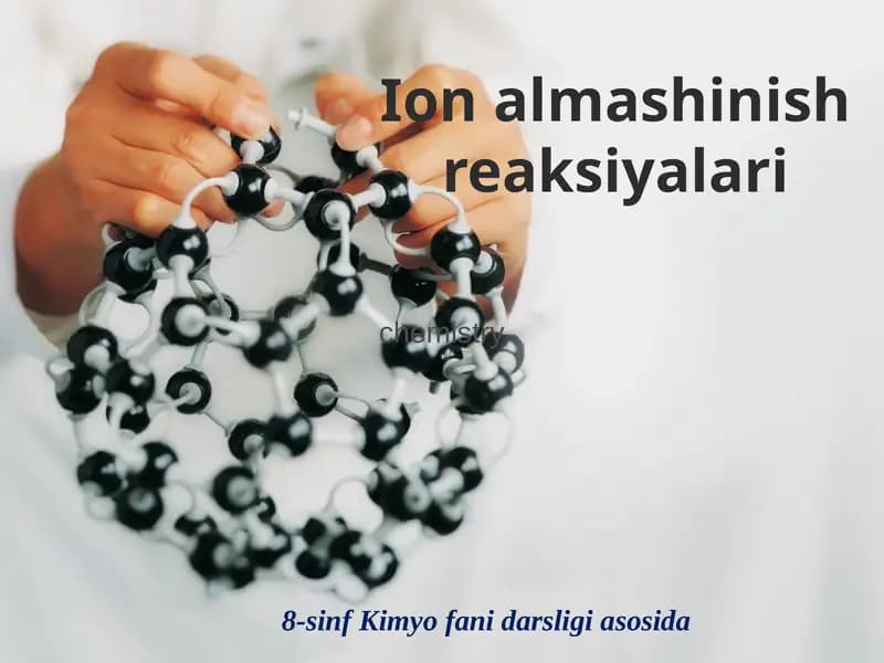 8-sinf Kimyofanidarsligiasosida