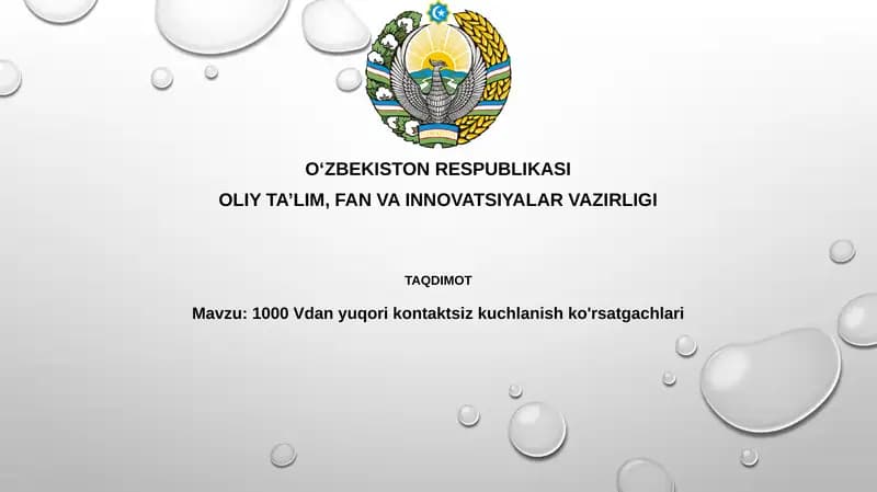 1000V dan yuqori kontaktsiz kuchlanish ko'rsatgichlari