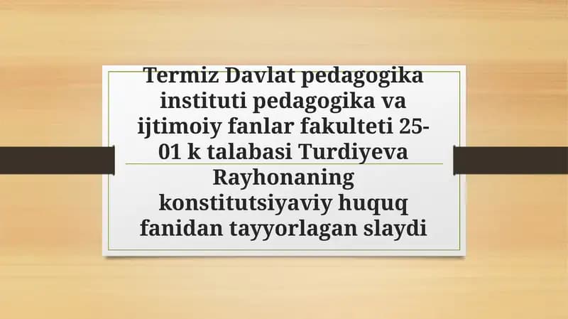 Konstitutsiya va qonunlarga rioya