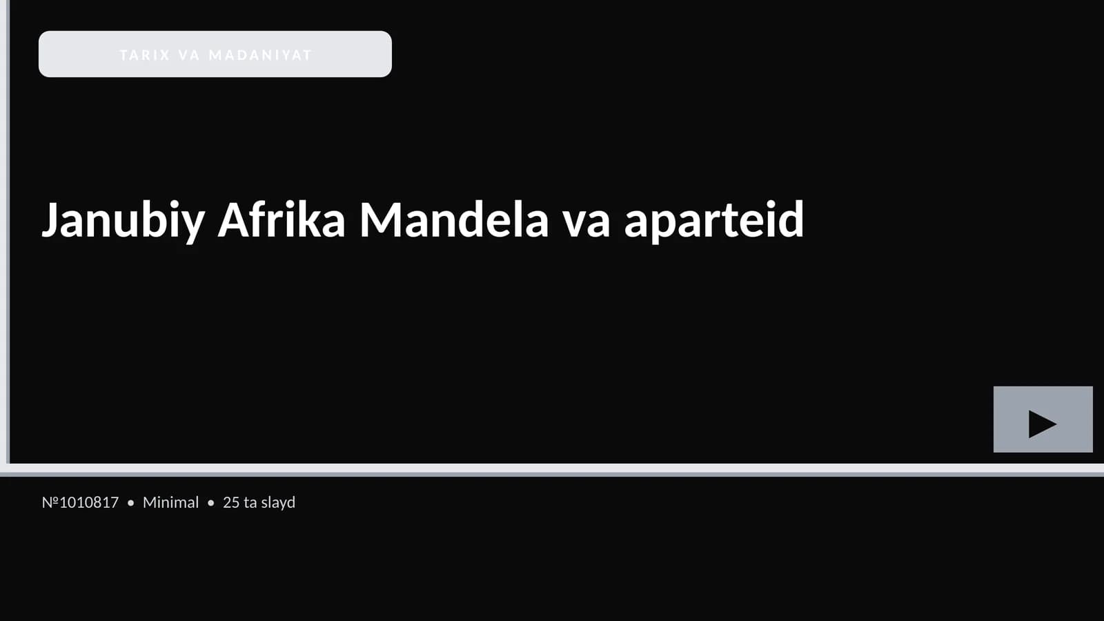 Janubiy Afrika Mandela va aparteid