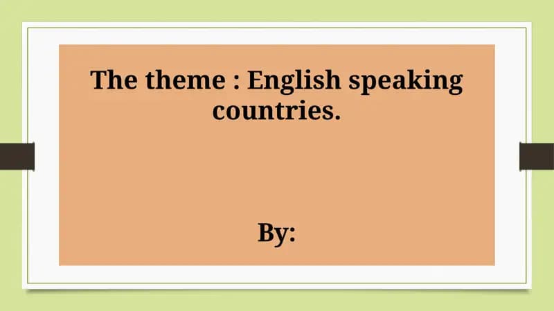 English speaking countries