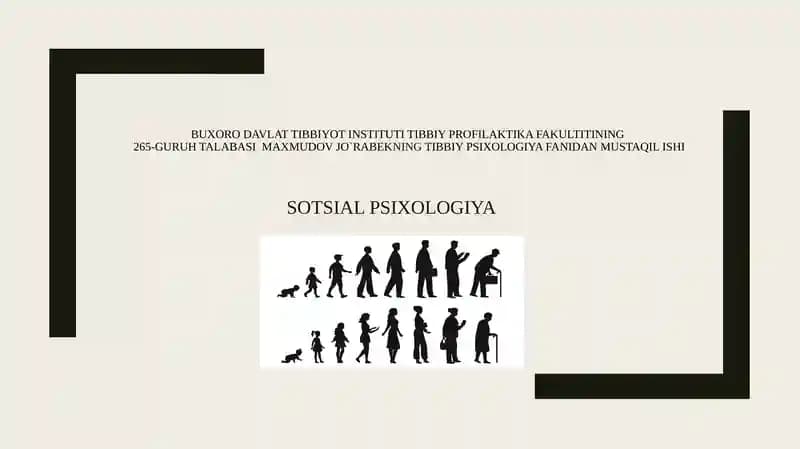Tibbiy-Psixologiya fanidan mustaqil ishi