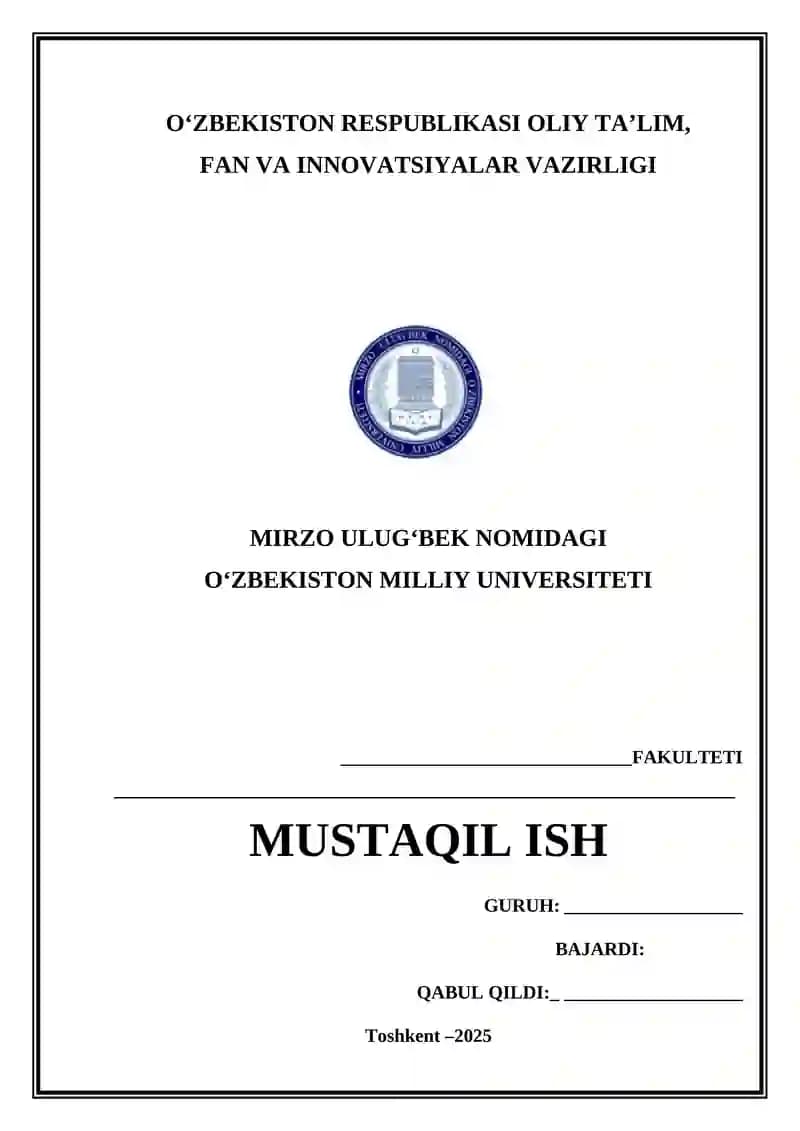 NORMATIV-HUQUQIY HUJJAT - HUQUQNING MANBASI  VA UNING TURLARI