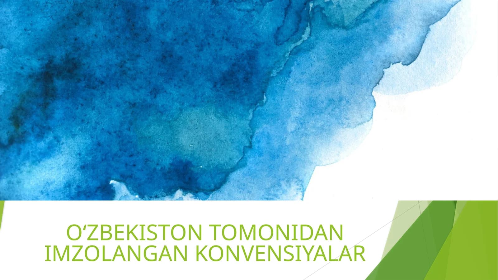 Oʻzbekiston tomonidan imzolangan konvensiyalar