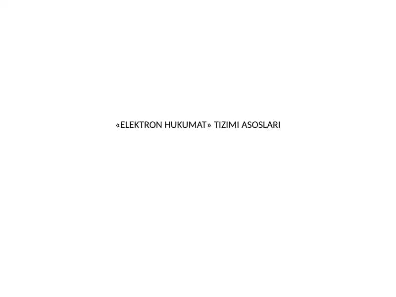 Elektron Hukumat