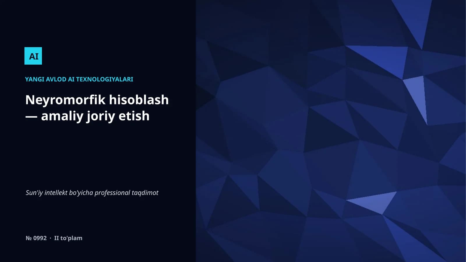 YANGI AVLOD AI TEXNOLOGIYALARI