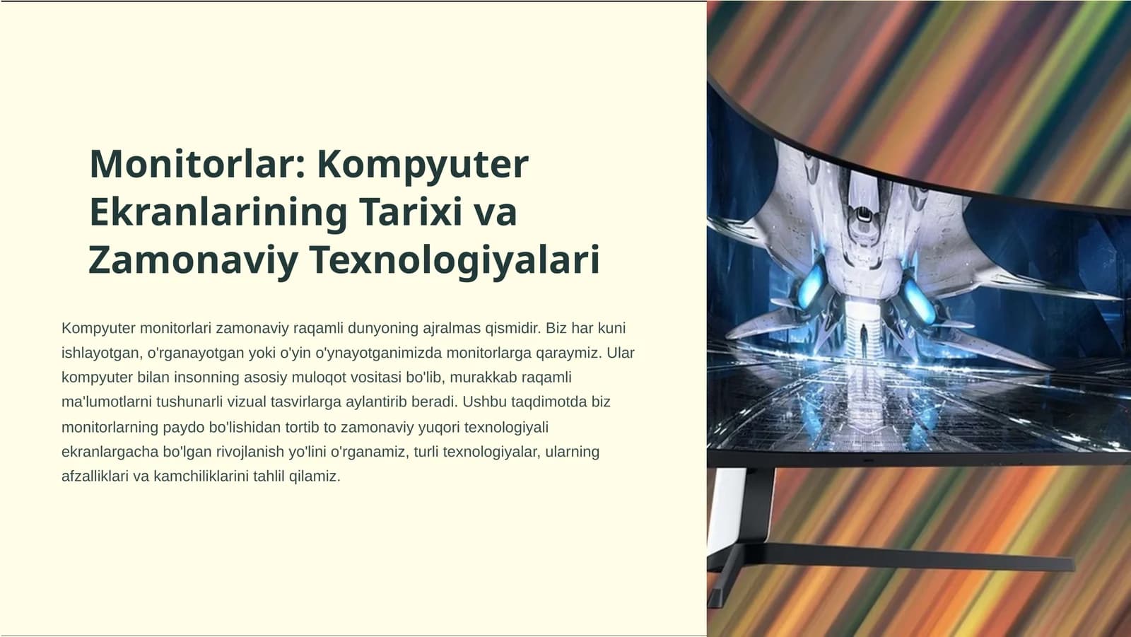Monitorlar: Kompyuter Ekranlarining Tarixi va Zamonaviy Texnologiyalari