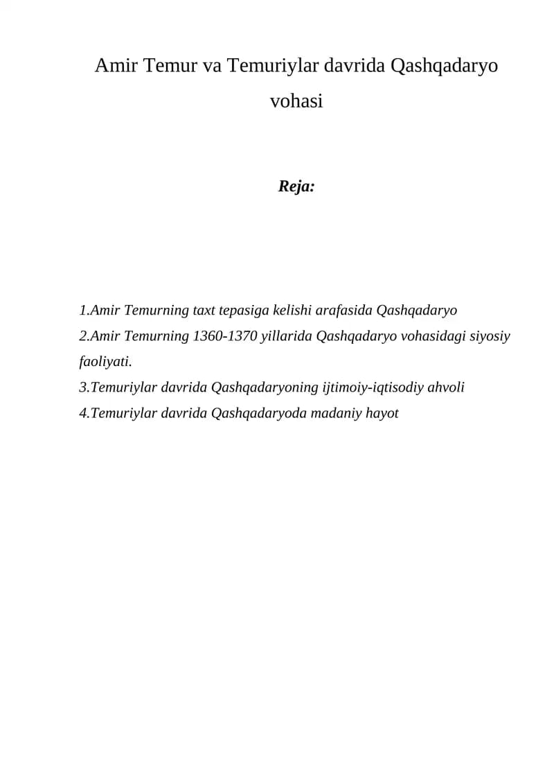 Qashqadaryo vohasi