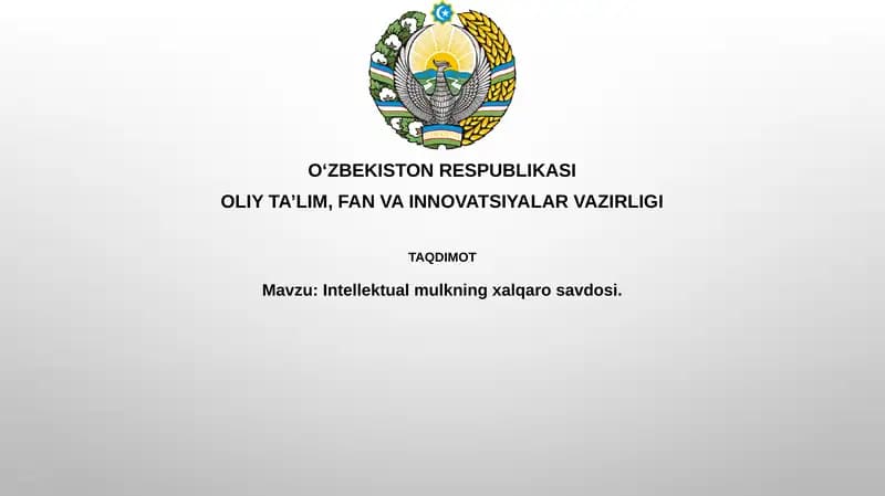 Intellektual mulkning xalqaro savdosi