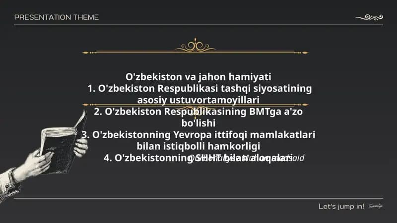 O'zbekiston va jahon hamiyati
