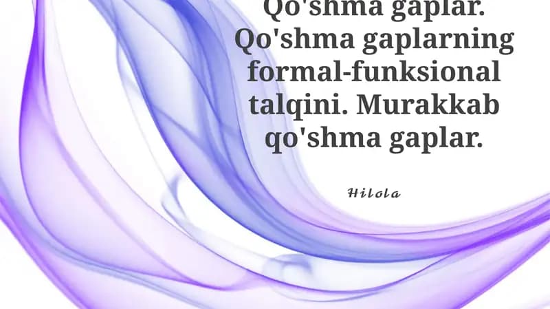 Qo'shma gaplar