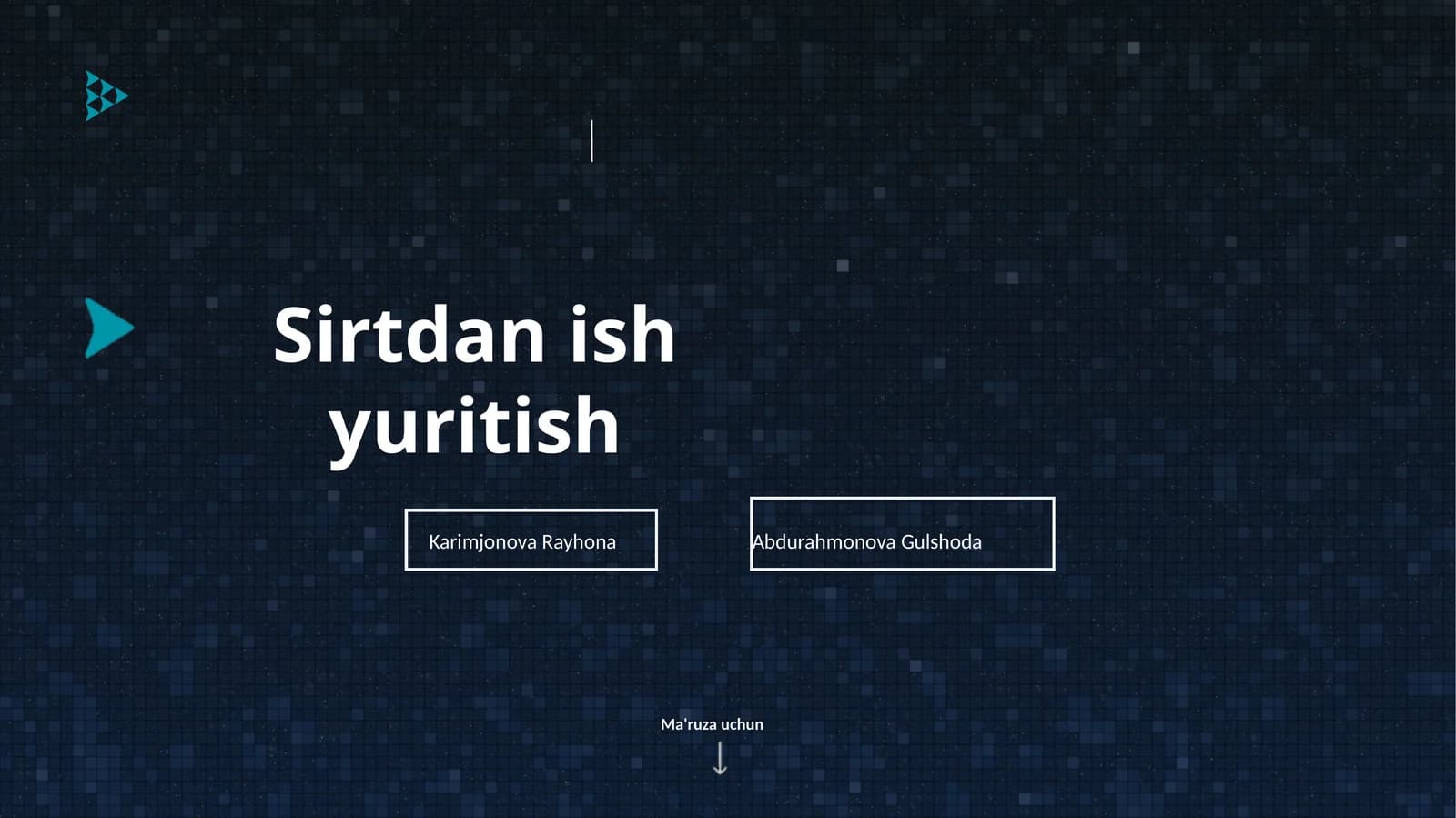 Sirtdan ish yuritish