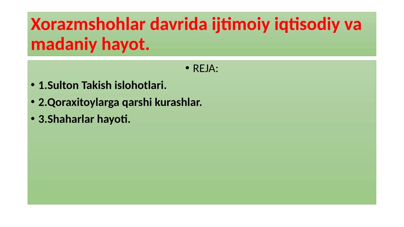 Sulton Takishislohotlari