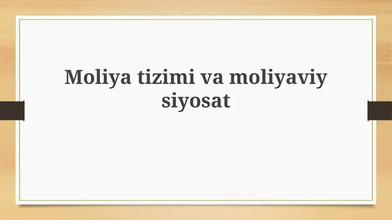 Moliyatizimivamoliyaviysiyosat