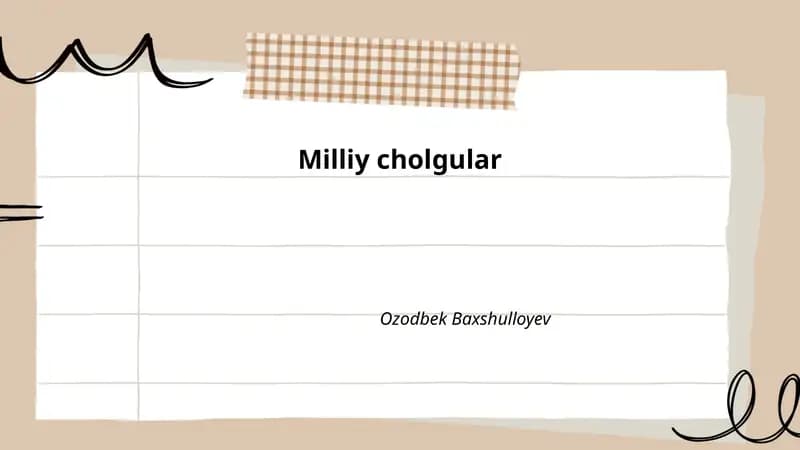 Milliy cholgular