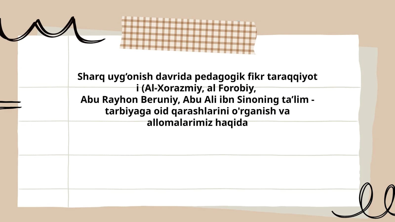 Sharquyg‘onish davrida pedagogik fikr taraqqiyoti